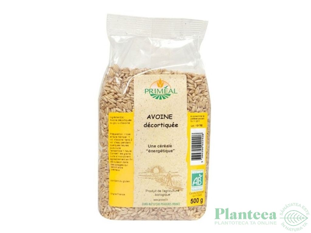 Ovaz decorticat boabe eco 500g - PRIMEAL