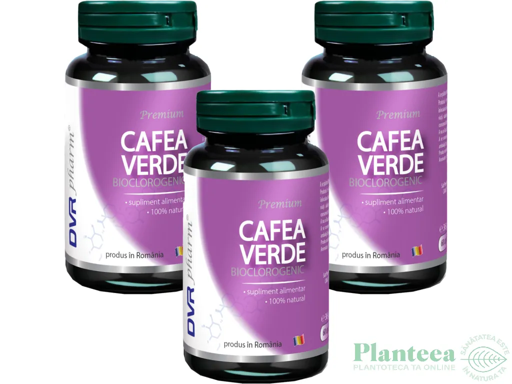 Set Cafea verde bioclorogenic 3x60cps - DVR PHARM