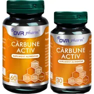Pachet Carbune activ 300mg 60+30cps - DVR PHARM