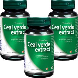 Set Ceai verde extract 3x30cps - DVR PHARM