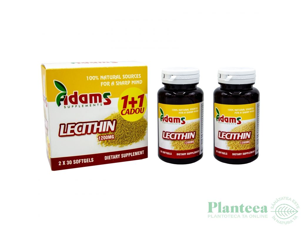 Pachet Lecitina 1200mg 2x30cps - ADAMS