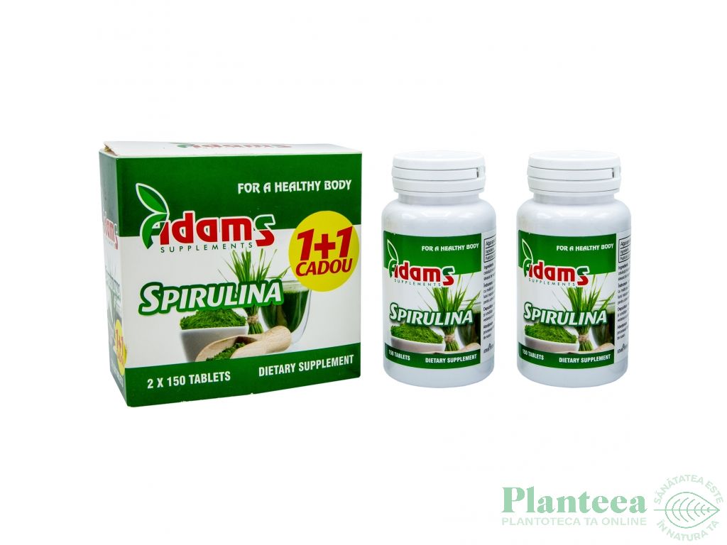 Pachet Spirulina 400mg 2x150cp - ADAMS