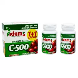 Pachet Vitamina C 500mg macese 2x30cp - ADAMS