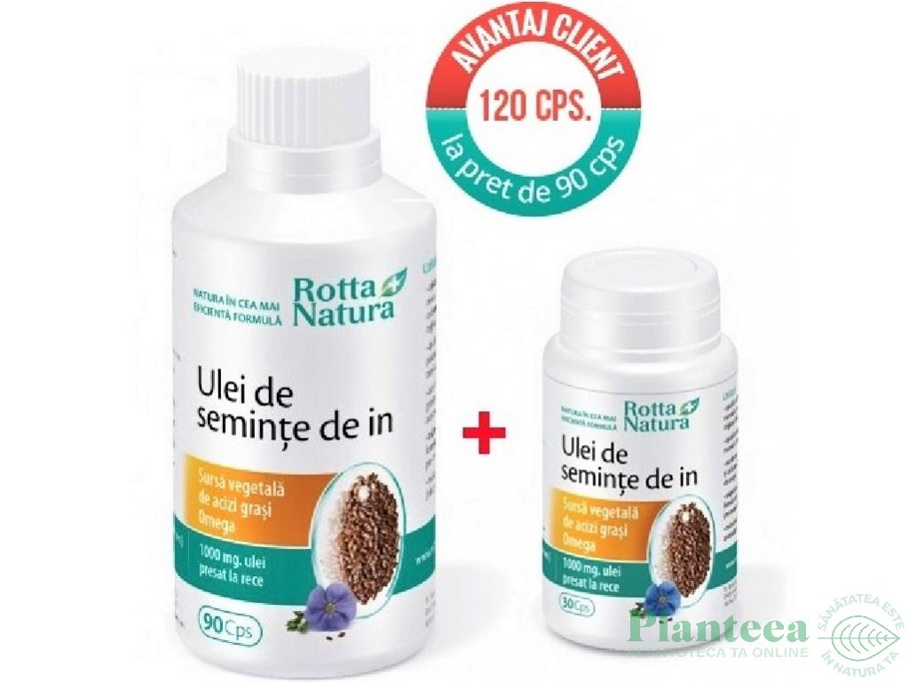 Pachet Ulei seminte in 1000mg 90+30cps - ROTTA NATURA