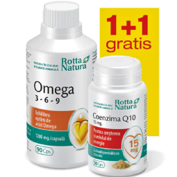 Pachet Omega369 90cps + Coenzima Q10 15mg 30cps - ROTTA NATURA