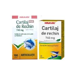 Pachet Cartilaj rechin plus 740mg 100+30cps - WALMARK