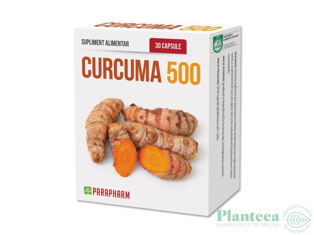 Pachet Curcuma 500mg 2x30cps - PARAPHARM