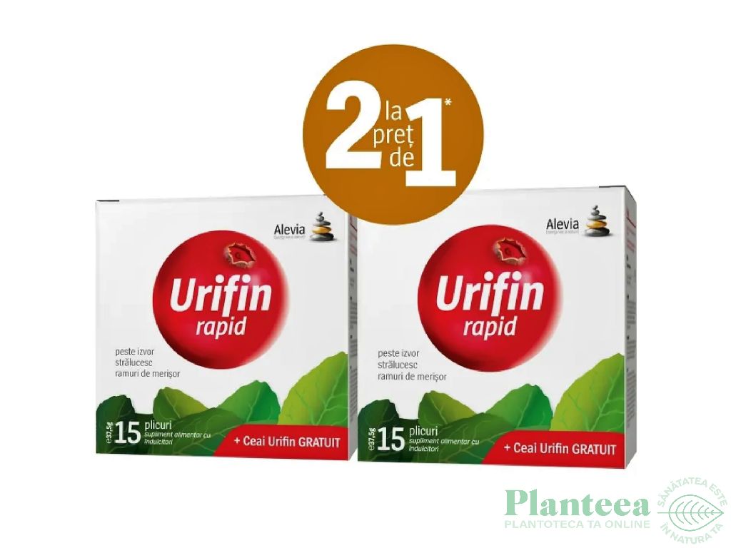 Pachet Kit Urifin rapid [solubil 15pl+ceai 20dz] 2b - ALEVIA
