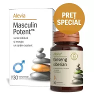 Pachet Masculin Potent+Ginseng Siberian 30+30cp - ALEVIA