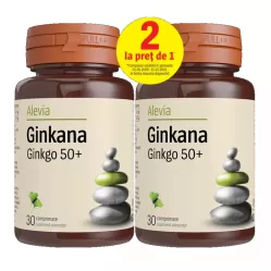 Pachet Ginkgo 50+ Ginkana 2x30cp - ALEVIA