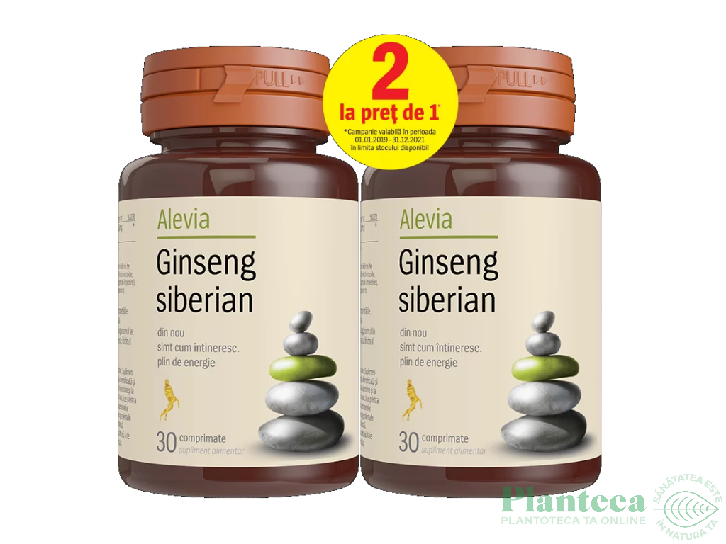 Pachet Ginseng Siberian 2x30cp - ALEVIA