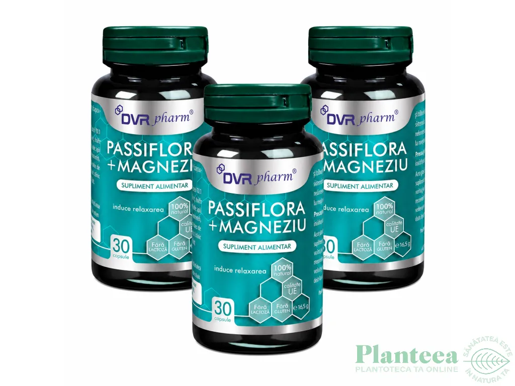 Set Passiflora Magneziu 3x30cps - DVR PHARM