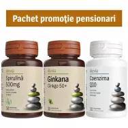 Pachet Pensionari [Spirulina 500mg+Ginkana 50+Q10 10mg} 3b - ALEVIA