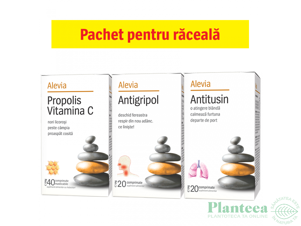 Kit Raceala [Propolis C 40cp+Antitusin 20cp+Antigripal 20cp] 3b - ALEVIA