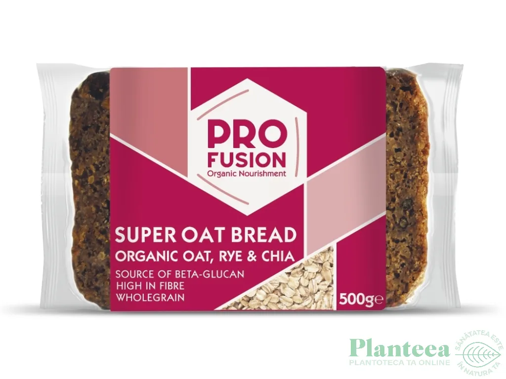Paine integrala super ovaz secara chia eco 500g - PROFUSION
