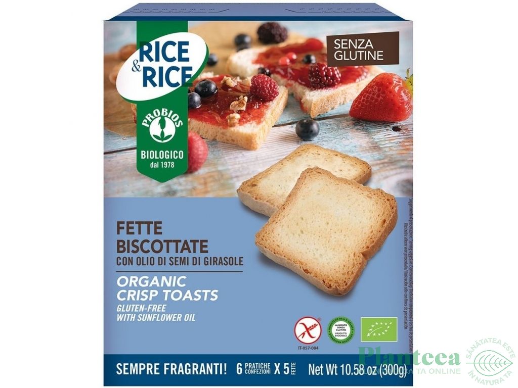 Paine toast prajita fara gluten eco 300g - PROBIOS