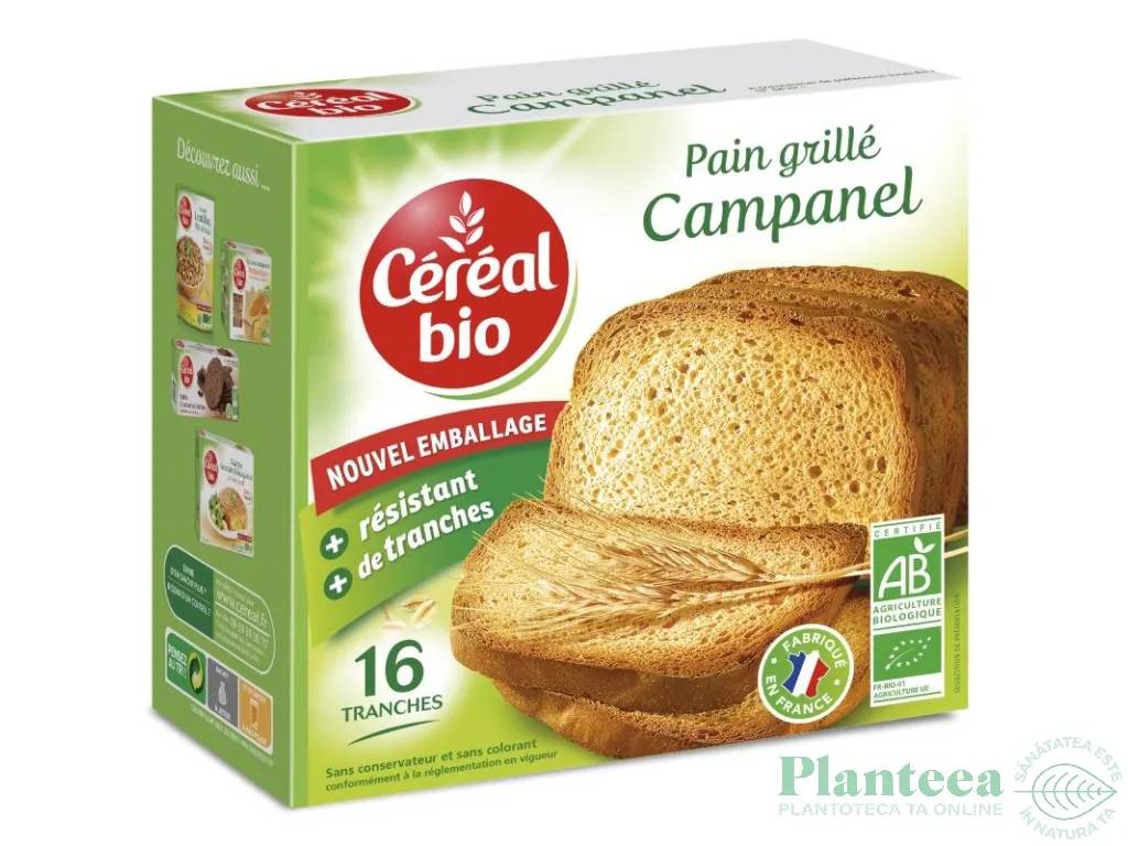 Paine toast taraneasca 16felii eco 275g - CEREAL BIO