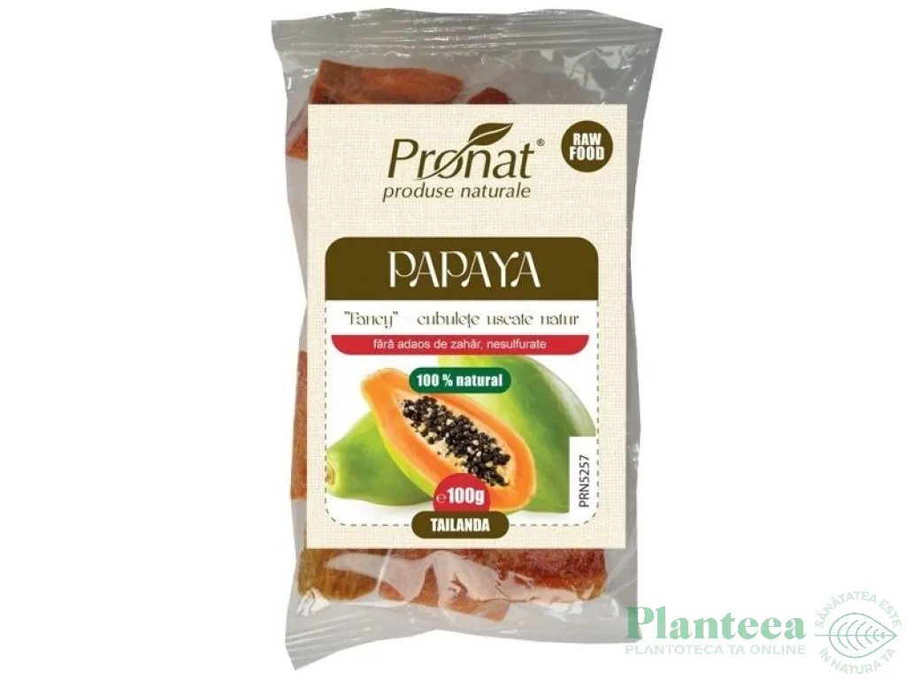 Papaya uscat 100g - PRONAT