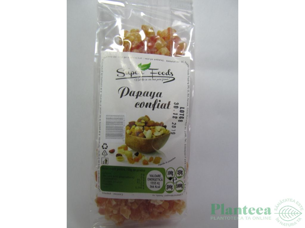 Papaya confiat 100g - SUPERFOODS