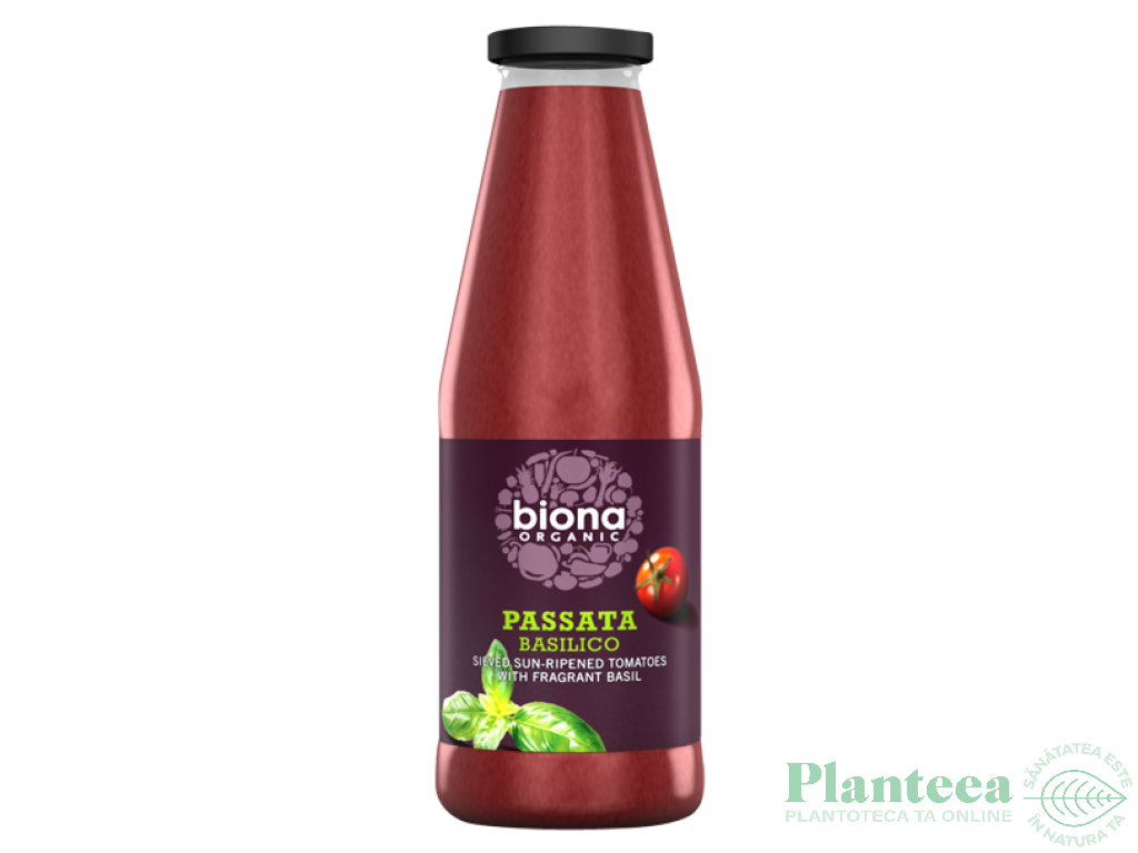 Piure tomate busuioc Passata 680g - BIONA