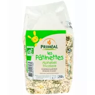 Paste alfabet tricolor grau Les Patinettes eco 250g - PRIMEAL