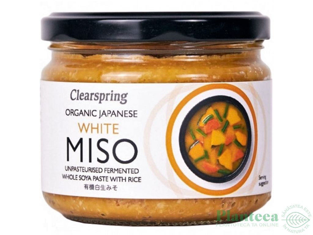 Pasta Miso alb soia orez nepasteurizat eco 270g - CLEARSPRING