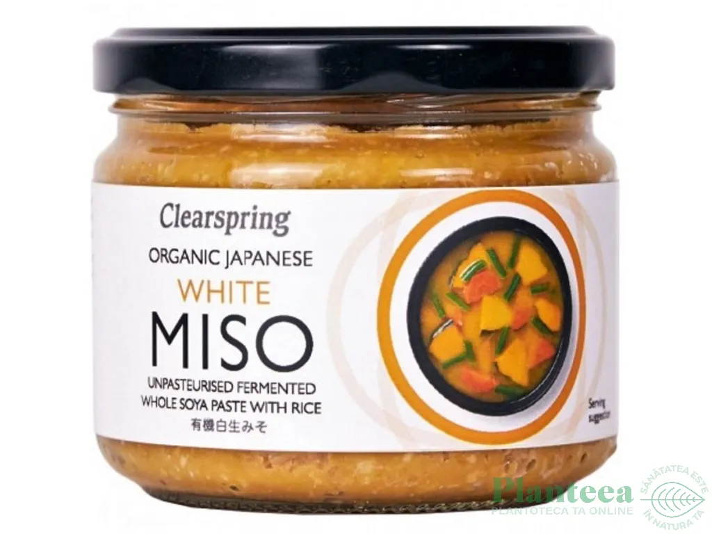 Pasta Miso alb soia orez nepasteurizat eco 270g - CLEARSPRING