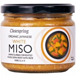 Pasta Miso alb soia orez nepasteurizat eco 270g - CLEARSPRING