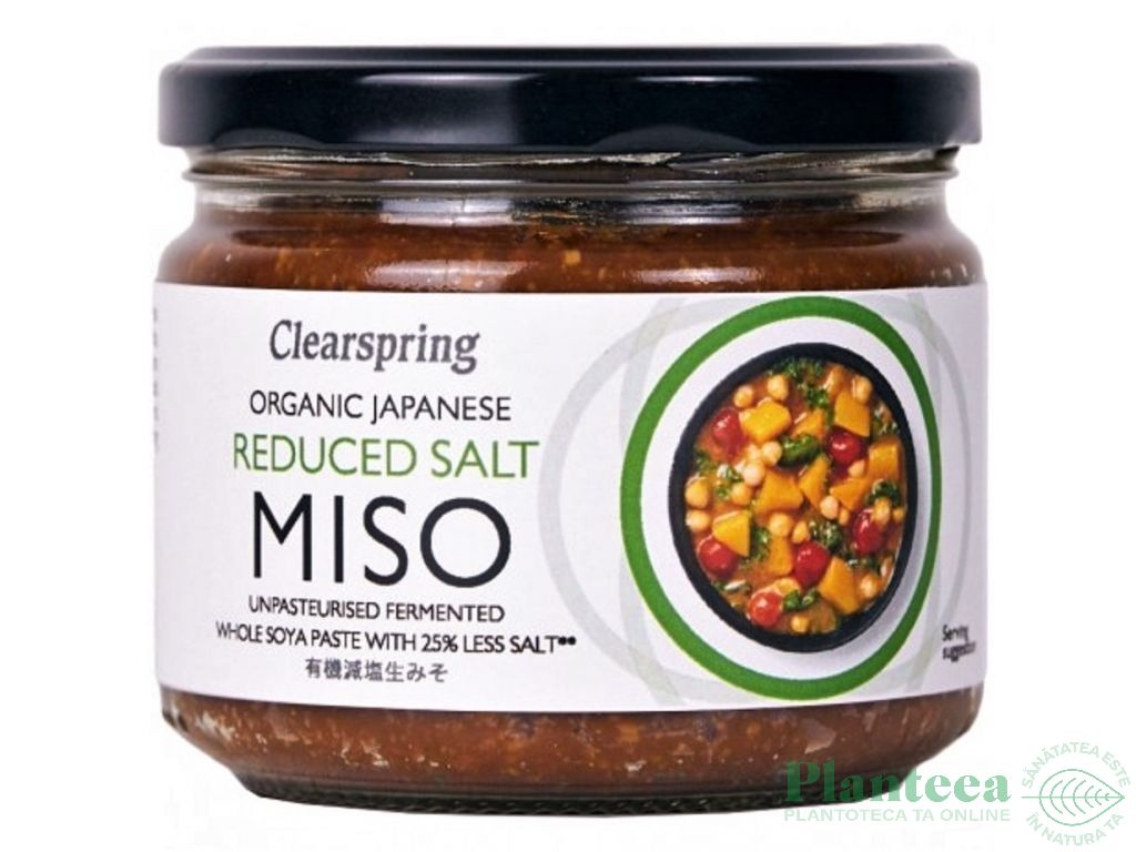 Pasta Miso soia orez nepasteurizat continut sare redus eco 270g - CLEARSPRING