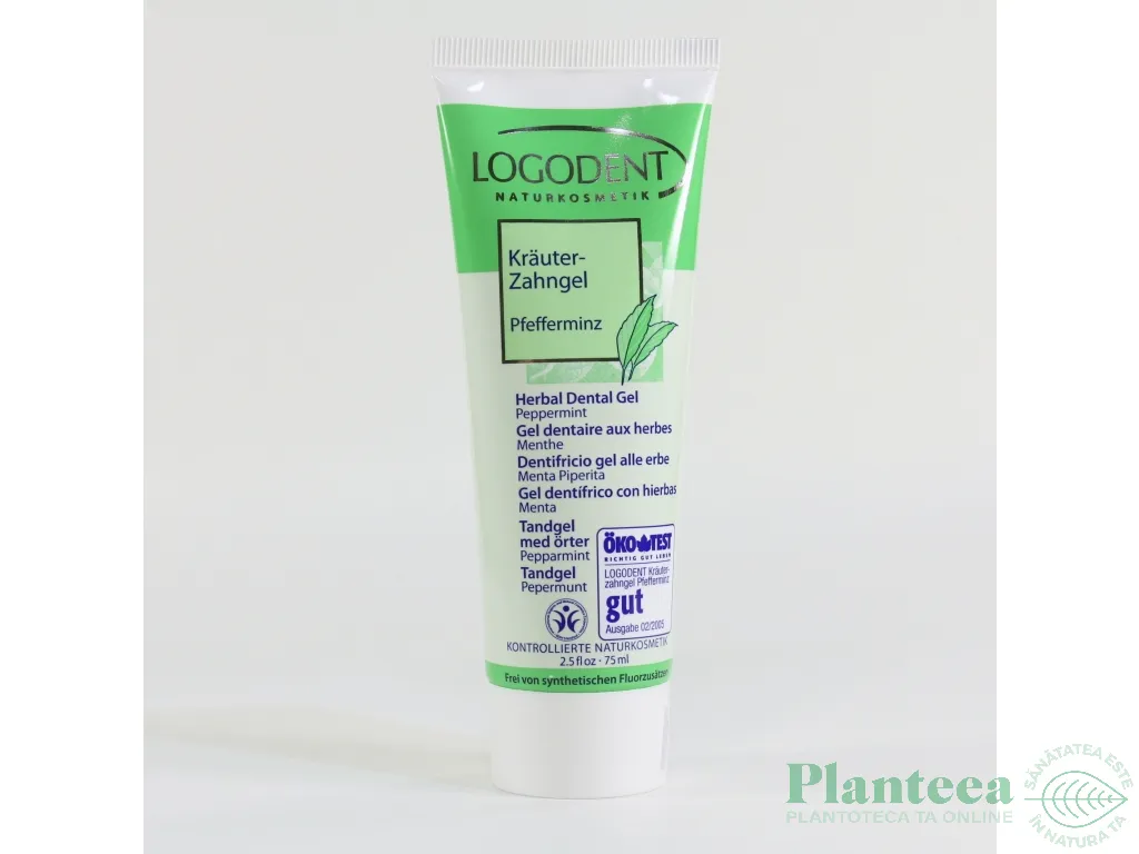 Gel dinti plante menta Logodent 75ml - LOGONA