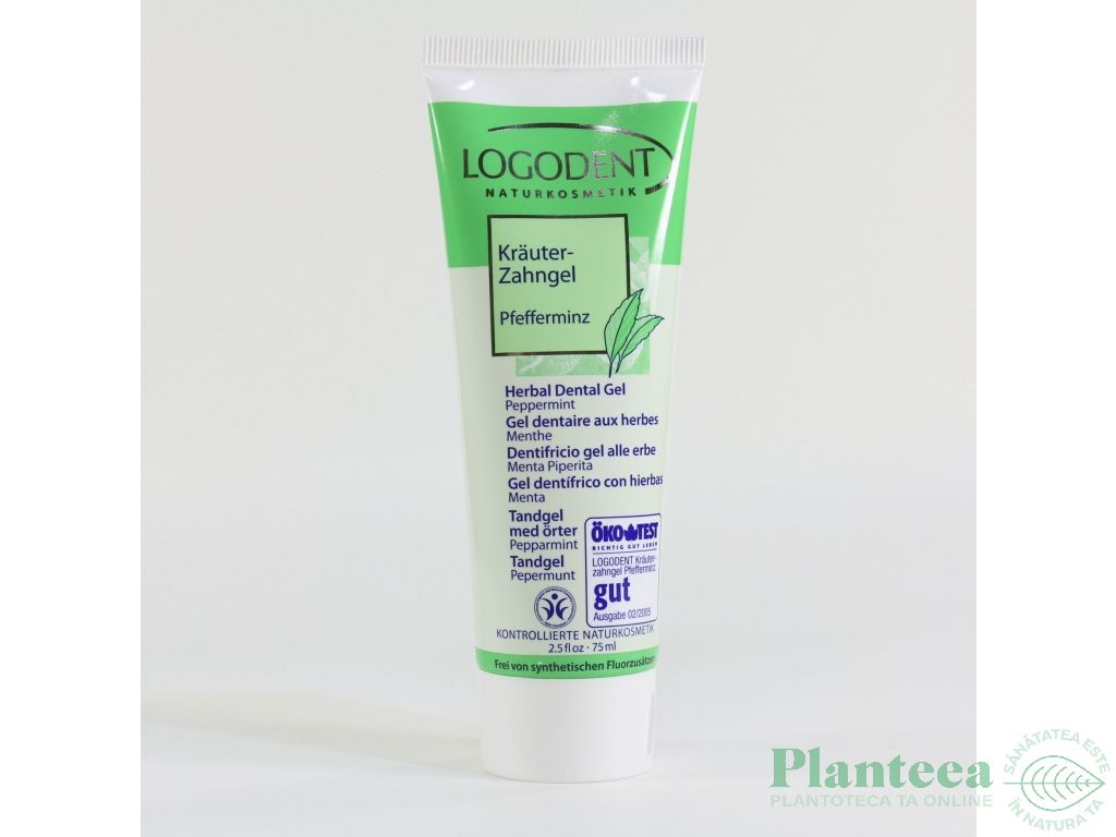 Gel dinti plante menta Logodent 75ml - LOGONA