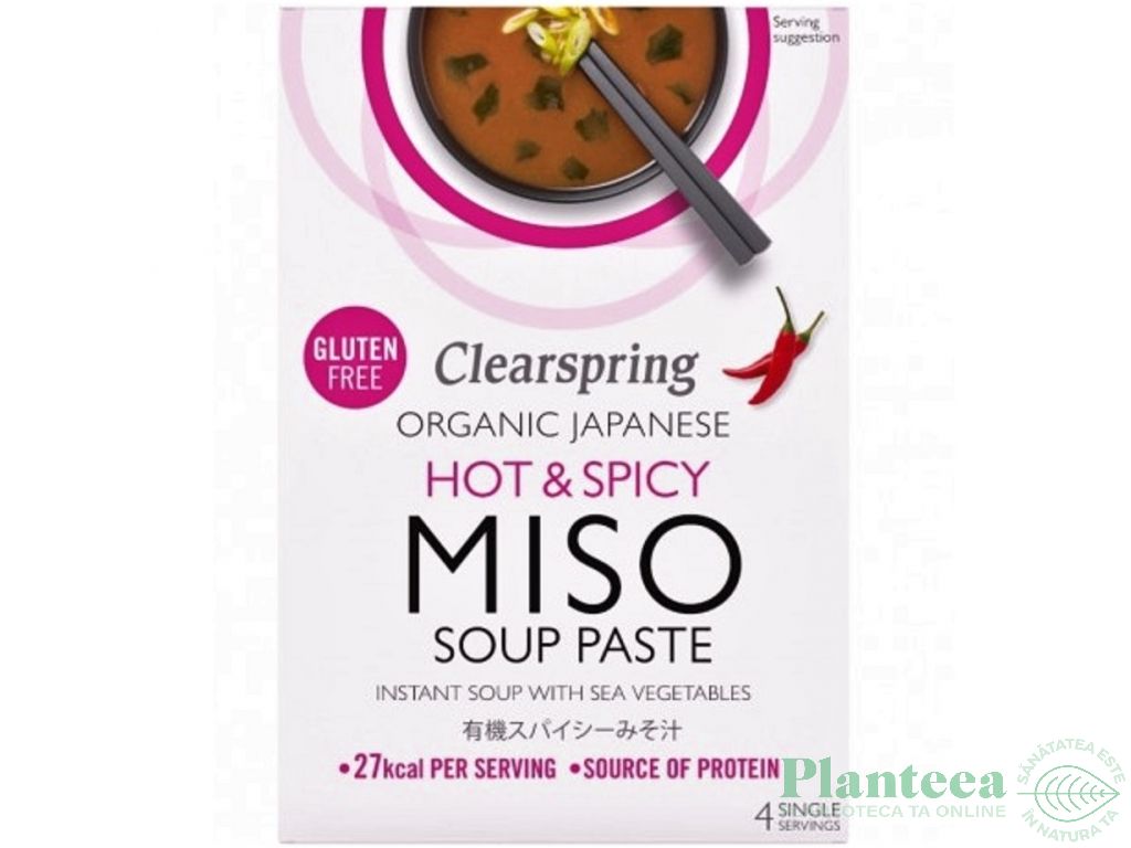 Supa instant miso condimentat picant eco 4x15g - CLEARSPRING