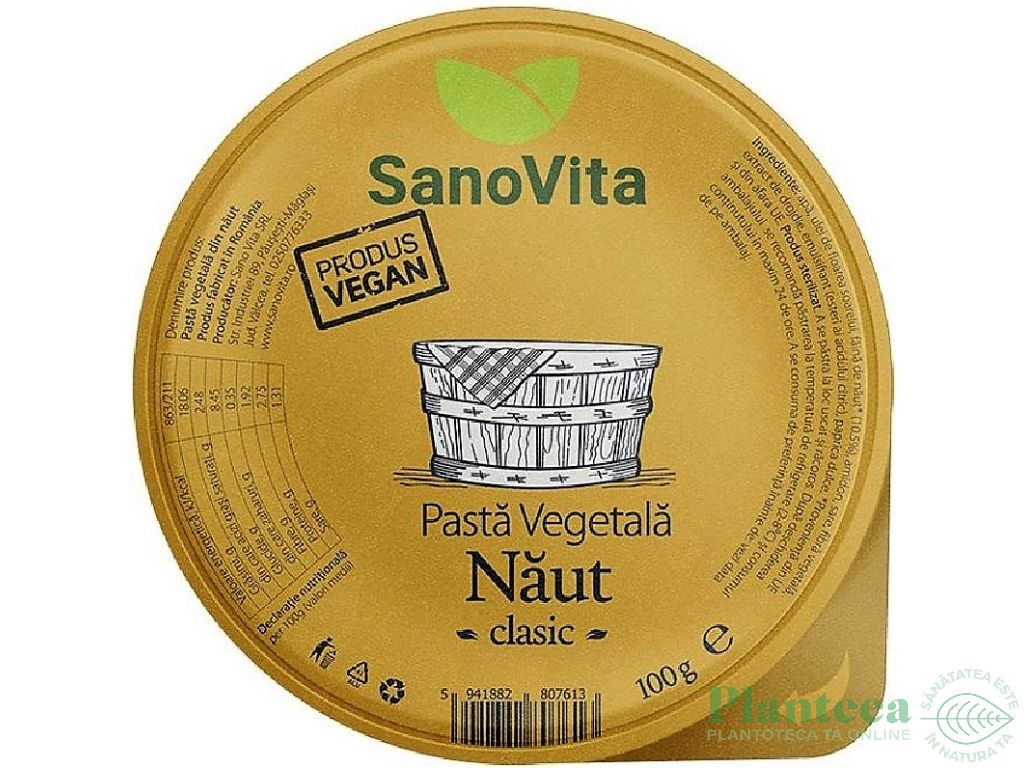 Pate vegetal naut 100g - SANOVITA