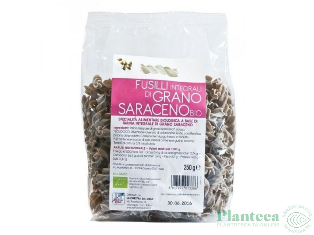 Paste fusilli hrisca integrala eco 250g - LA FINESTRA SUL CIELO