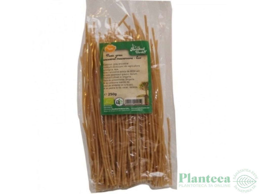 Paste macaroane grau ancestral eco 250g - PARADISUL VERDE