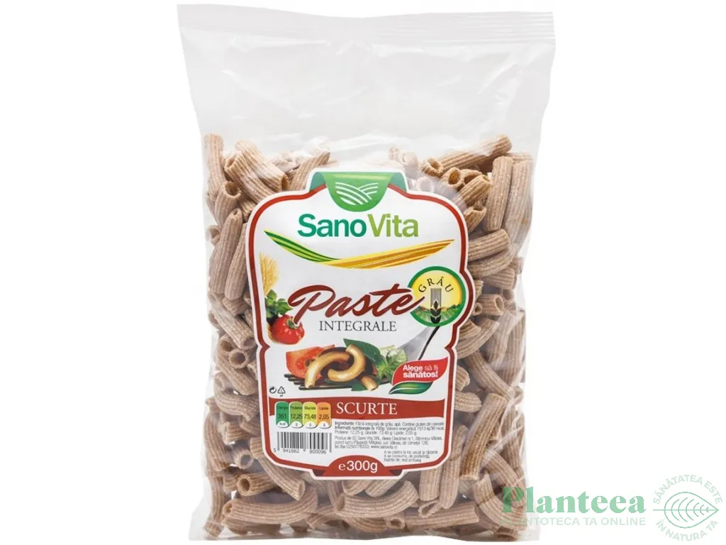 Paste tortiglioni grau integral 300g - SANOVITA