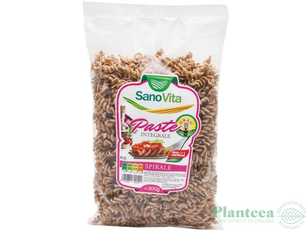 Paste spirale grau integral 300g - SANOVITA