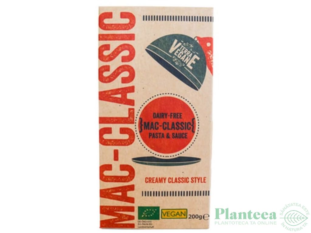 Meniu paste melci cu sos clasic vegan Mac 200g - TERRA VEGANE