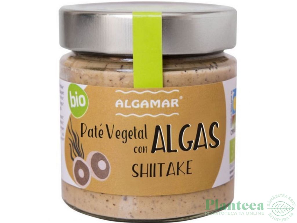 Pate vegetal alge ciuperci shiitake bio 180g - ALGAMAR