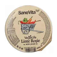 Pate vegetal linte rosie ardei picant 100g - SANOVITA