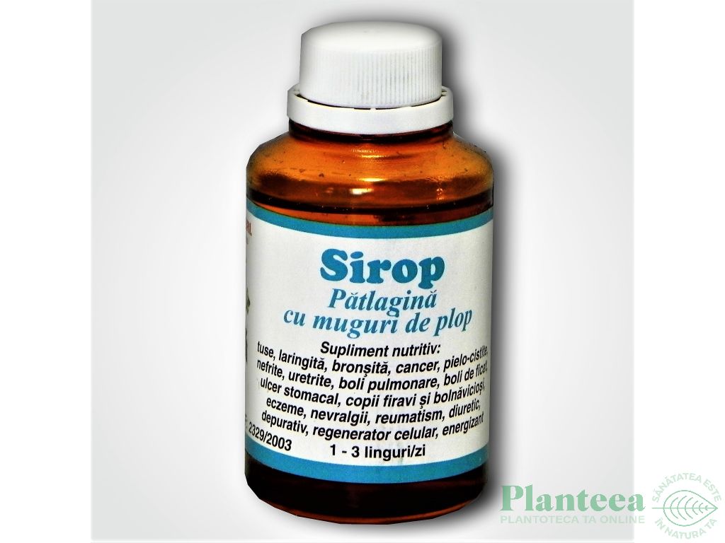 Sirop patlagina plop 100ml - ELIDOR