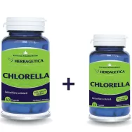 Pachet Chlorella 410mg 60+10cps - HERBAGETICA