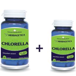 Pachet Chlorella 410mg 60+10cps - HERBAGETICA