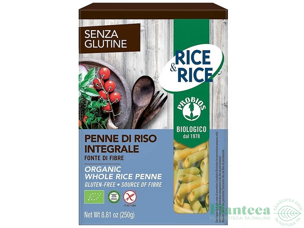 Paste penne orez integral eco 250g - PROBIOS