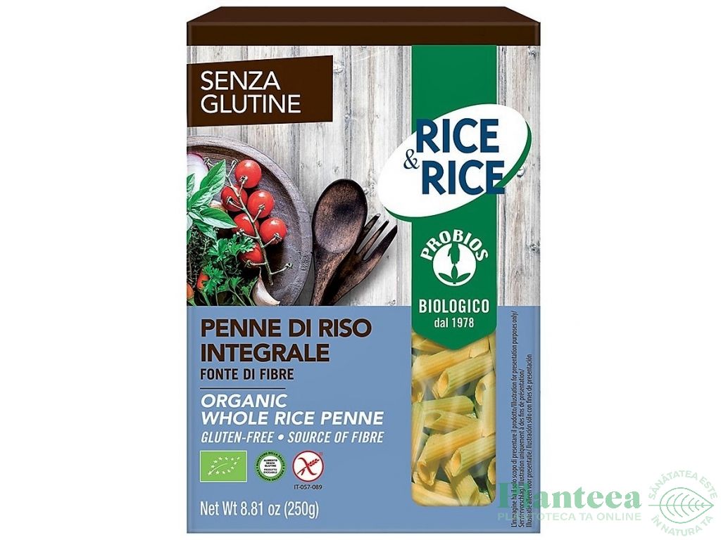 Paste penne orez integral eco 250g - PROBIOS