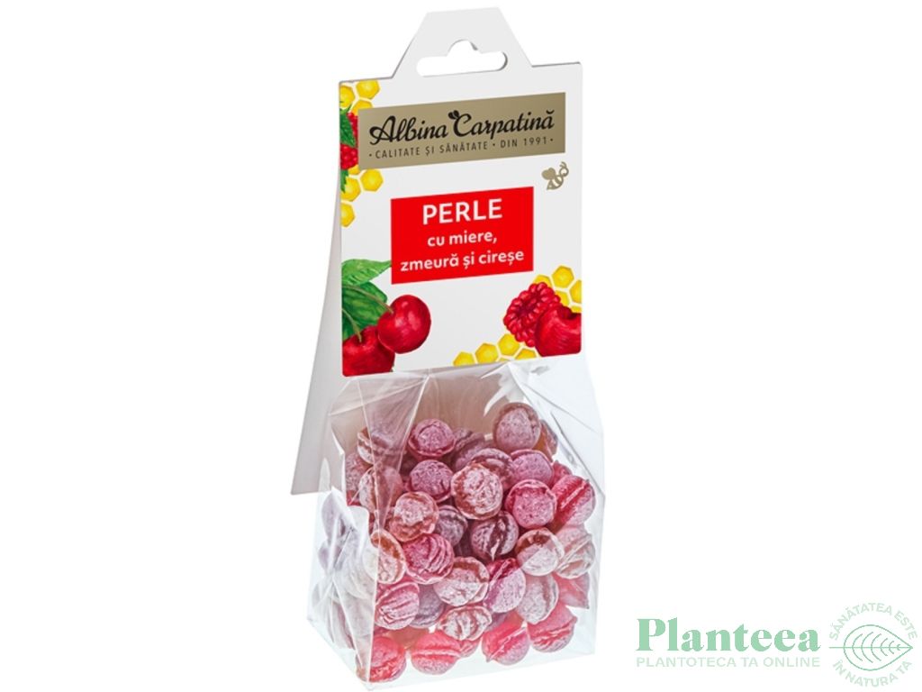 Perle cu miere cirese zmeura 100g - ALBINA CARPATINA