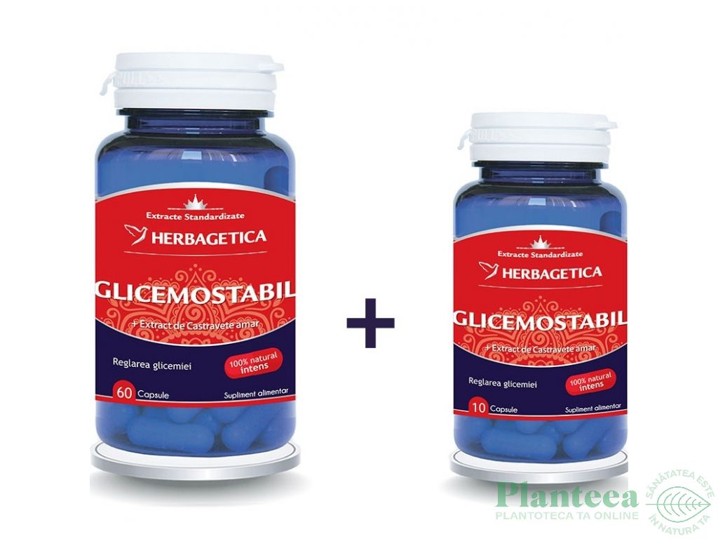 Pachet Glicemostabil 60+10cps - HERBAGETICA