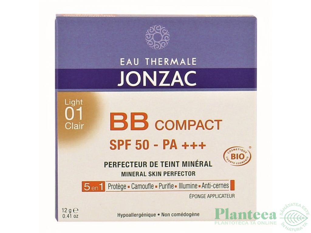 Fond ten BB compact spf50 ten deschis 12g - JONZAC