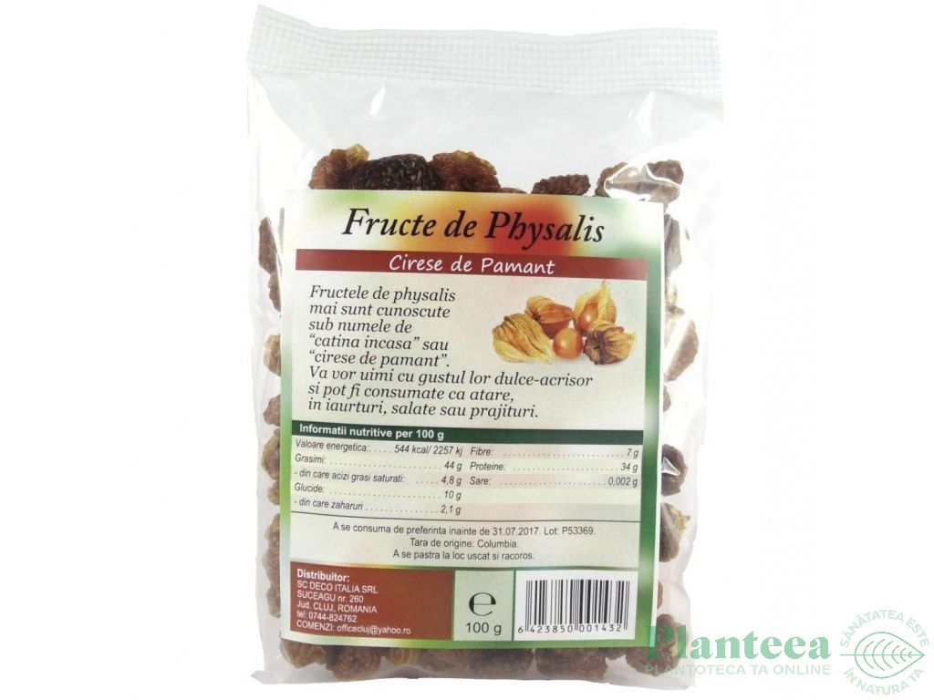 Physalis fructe uscate 100g - DECO ITALIA