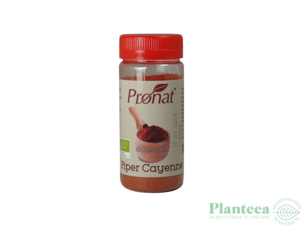 Condiment piper cayenne macinat eco 45g - PRONAT